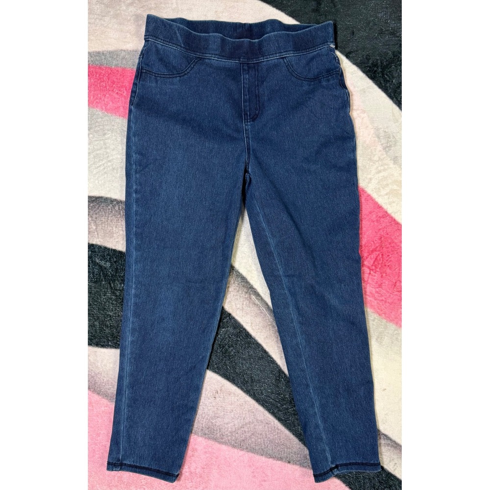 Time and Tru Womens Dark Wash High Rise Pull On Jegging Pants Blue Size M 8-10